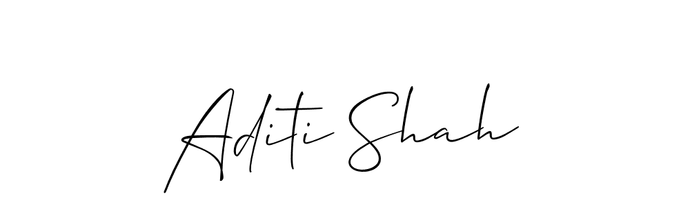 Make a beautiful signature design for name Aditi Shah. With this signature (Allison_Script) style, you can create a handwritten signature for free. Aditi Shah signature style 2 images and pictures png