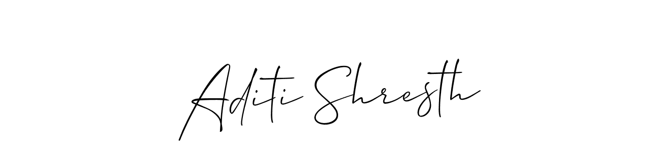 Also You can easily find your signature by using the search form. We will create Aditi Shresth name handwritten signature images for you free of cost using Allison_Script sign style. Aditi Shresth signature style 2 images and pictures png