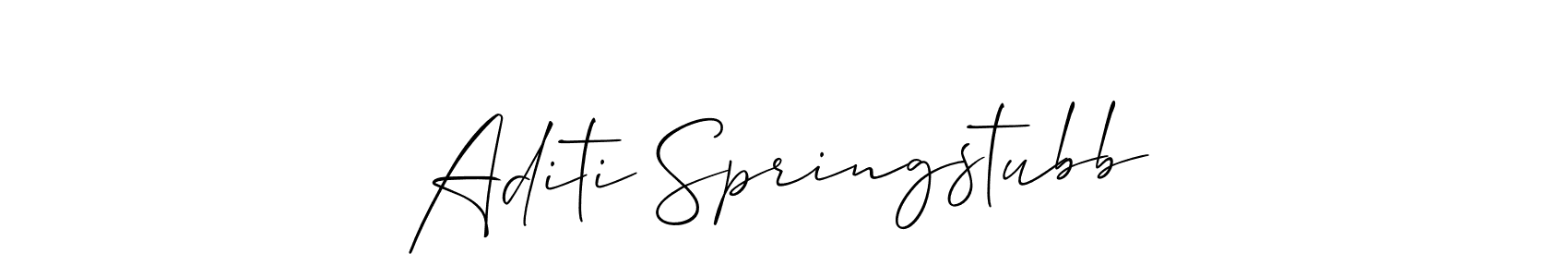 Once you've used our free online signature maker to create your best signature Allison_Script style, it's time to enjoy all of the benefits that Aditi Springstubb name signing documents. Aditi Springstubb signature style 2 images and pictures png