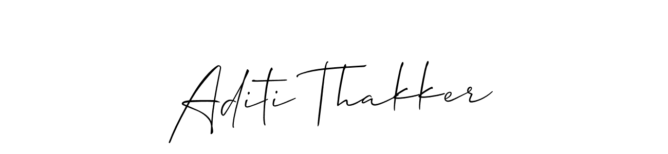 Aditi Thakker stylish signature style. Best Handwritten Sign (Allison_Script) for my name. Handwritten Signature Collection Ideas for my name Aditi Thakker. Aditi Thakker signature style 2 images and pictures png