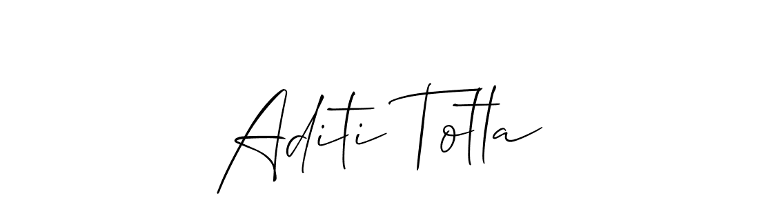 How to make Aditi Totla signature? Allison_Script is a professional autograph style. Create handwritten signature for Aditi Totla name. Aditi Totla signature style 2 images and pictures png