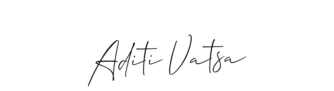 You should practise on your own different ways (Allison_Script) to write your name (Aditi Vatsa) in signature. don't let someone else do it for you. Aditi Vatsa signature style 2 images and pictures png