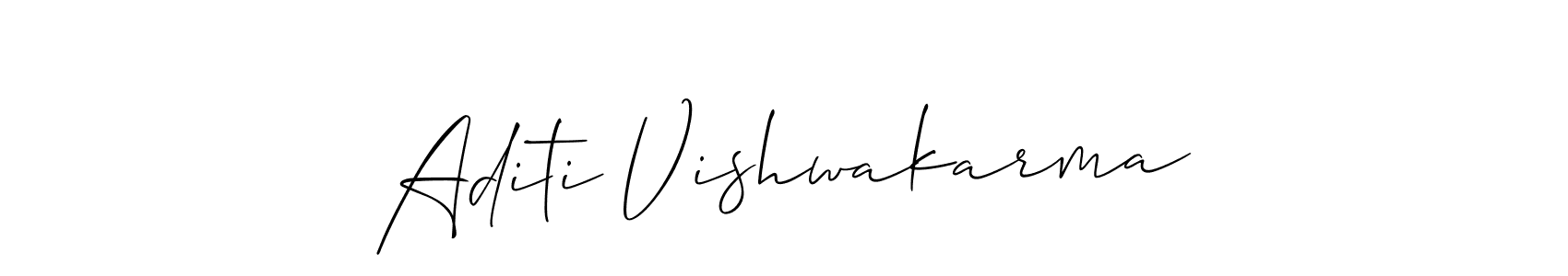 Design your own signature with our free online signature maker. With this signature software, you can create a handwritten (Allison_Script) signature for name Aditi Vishwakarma. Aditi Vishwakarma signature style 2 images and pictures png