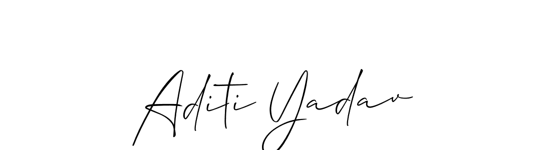 The best way (Allison_Script) to make a short signature is to pick only two or three words in your name. The name Aditi Yadav include a total of six letters. For converting this name. Aditi Yadav signature style 2 images and pictures png