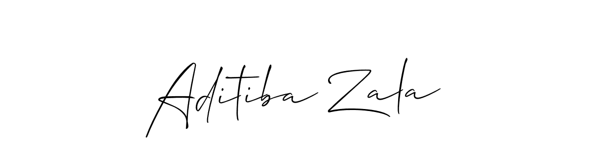 Similarly Allison_Script is the best handwritten signature design. Signature creator online .You can use it as an online autograph creator for name Aditiba Zala. Aditiba Zala signature style 2 images and pictures png