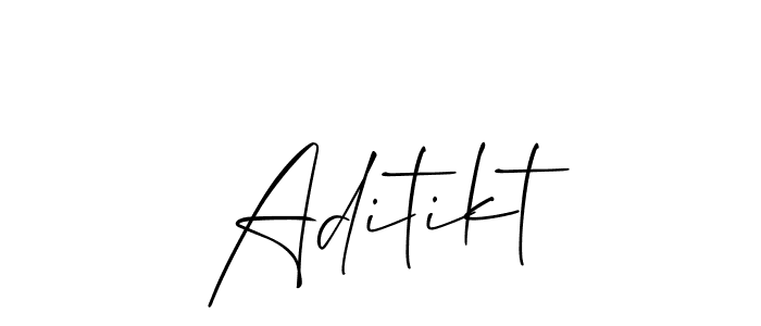 Make a beautiful signature design for name Aditikt. With this signature (Allison_Script) style, you can create a handwritten signature for free. Aditikt signature style 2 images and pictures png