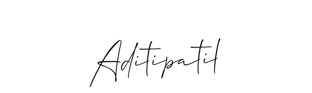 It looks lik you need a new signature style for name Aditipatil. Design unique handwritten (Allison_Script) signature with our free signature maker in just a few clicks. Aditipatil signature style 2 images and pictures png