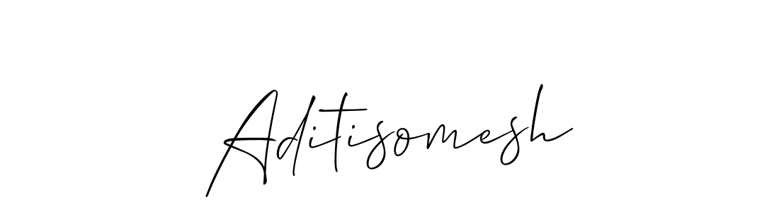 Aditisomesh stylish signature style. Best Handwritten Sign (Allison_Script) for my name. Handwritten Signature Collection Ideas for my name Aditisomesh. Aditisomesh signature style 2 images and pictures png