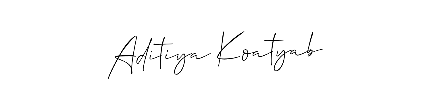 Best and Professional Signature Style for Aditiya Koatyab. Allison_Script Best Signature Style Collection. Aditiya Koatyab signature style 2 images and pictures png