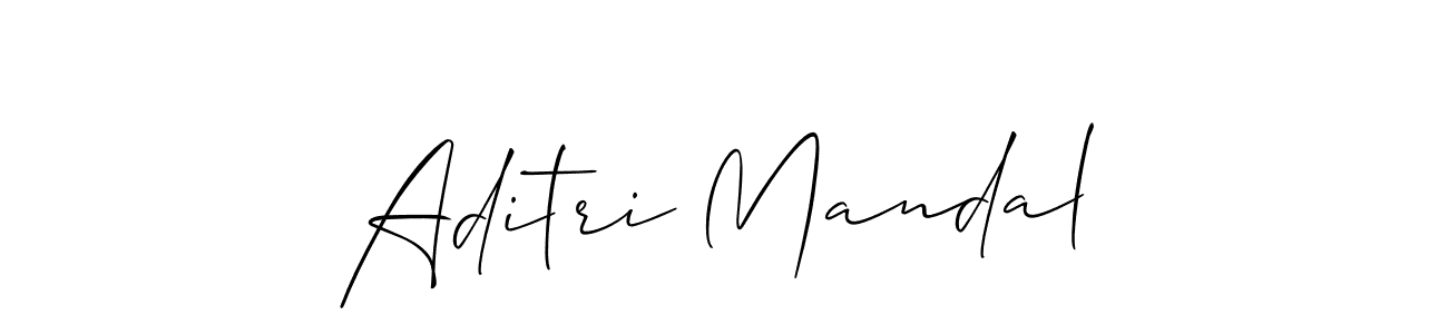 Make a beautiful signature design for name Aditri Mandal. With this signature (Allison_Script) style, you can create a handwritten signature for free. Aditri Mandal signature style 2 images and pictures png