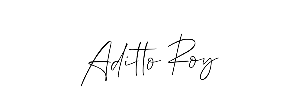 You should practise on your own different ways (Allison_Script) to write your name (Aditto Roy) in signature. don't let someone else do it for you. Aditto Roy signature style 2 images and pictures png