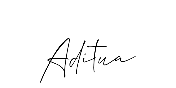 Make a short Aditua signature style. Manage your documents anywhere anytime using Allison_Script. Create and add eSignatures, submit forms, share and send files easily. Aditua signature style 2 images and pictures png