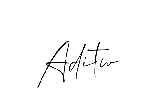 How to Draw Aditw signature style? Allison_Script is a latest design signature styles for name Aditw. Aditw signature style 2 images and pictures png