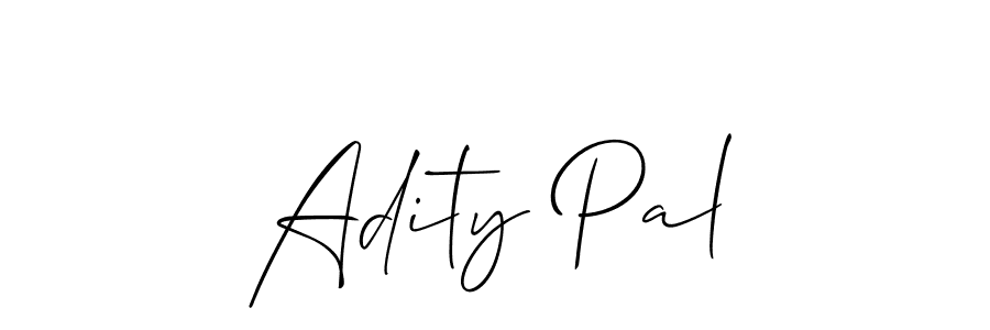 Create a beautiful signature design for name Adity Pal. With this signature (Allison_Script) fonts, you can make a handwritten signature for free. Adity Pal signature style 2 images and pictures png