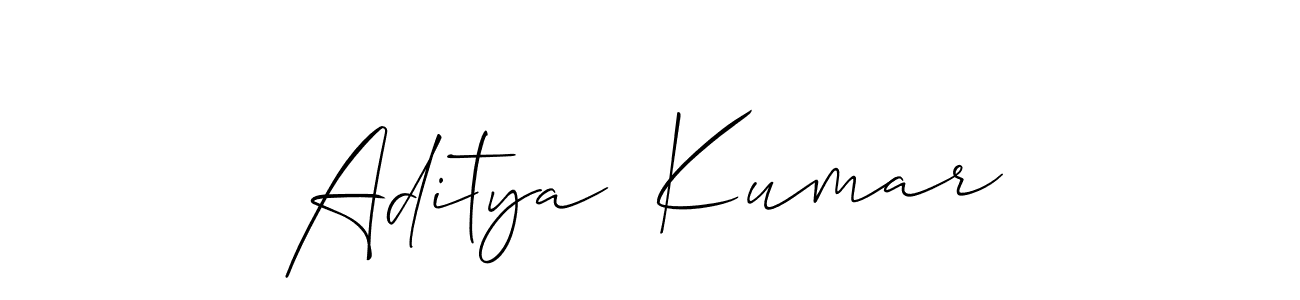 Make a beautiful signature design for name Aditya  Kumar. With this signature (Allison_Script) style, you can create a handwritten signature for free. Aditya  Kumar signature style 2 images and pictures png