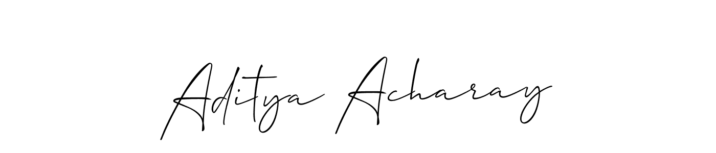 Make a beautiful signature design for name Aditya Acharay. With this signature (Allison_Script) style, you can create a handwritten signature for free. Aditya Acharay signature style 2 images and pictures png