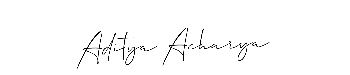 Create a beautiful signature design for name Aditya Acharya. With this signature (Allison_Script) fonts, you can make a handwritten signature for free. Aditya Acharya signature style 2 images and pictures png