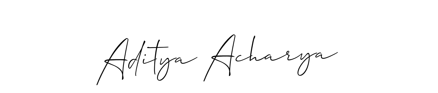 You should practise on your own different ways (Allison_Script) to write your name (Aditya Acharya) in signature. don't let someone else do it for you. Aditya Acharya signature style 2 images and pictures png