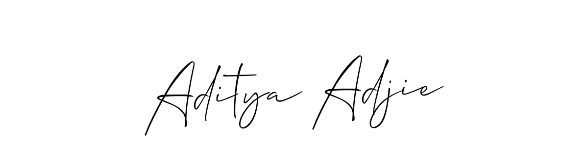 The best way (Allison_Script) to make a short signature is to pick only two or three words in your name. The name Aditya Adjie include a total of six letters. For converting this name. Aditya Adjie signature style 2 images and pictures png