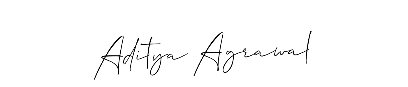 The best way (Allison_Script) to make a short signature is to pick only two or three words in your name. The name Aditya Agrawal include a total of six letters. For converting this name. Aditya Agrawal signature style 2 images and pictures png