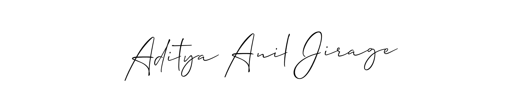 You should practise on your own different ways (Allison_Script) to write your name (Aditya Anil Jirage) in signature. don't let someone else do it for you. Aditya Anil Jirage signature style 2 images and pictures png