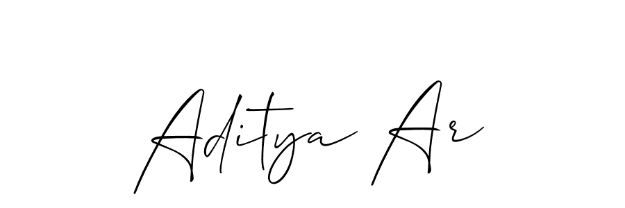 if you are searching for the best signature style for your name Aditya Ar. so please give up your signature search. here we have designed multiple signature styles  using Allison_Script. Aditya Ar signature style 2 images and pictures png