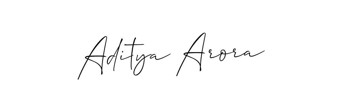 The best way (Allison_Script) to make a short signature is to pick only two or three words in your name. The name Aditya Arora include a total of six letters. For converting this name. Aditya Arora signature style 2 images and pictures png