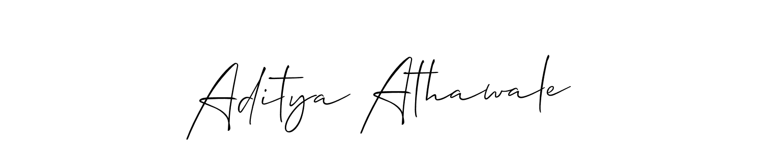 Create a beautiful signature design for name Aditya Athawale. With this signature (Allison_Script) fonts, you can make a handwritten signature for free. Aditya Athawale signature style 2 images and pictures png