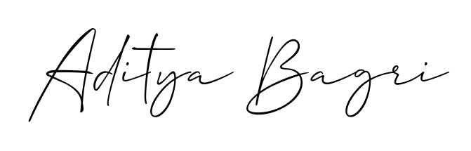 Designed for modern professionals: Aditya Bagri name signature crafted with Allison_Script script. Ready for digital PDF workflows. Aditya Bagri signature style 2 images and pictures png