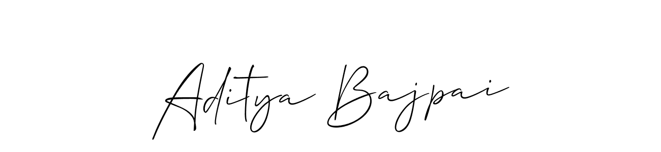 Make a beautiful signature design for name Aditya Bajpai. With this signature (Allison_Script) style, you can create a handwritten signature for free. Aditya Bajpai signature style 2 images and pictures png