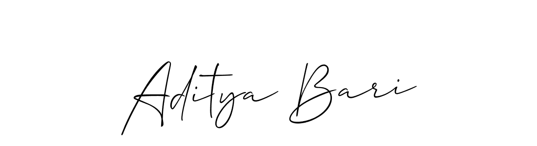 if you are searching for the best signature style for your name Aditya Bari. so please give up your signature search. here we have designed multiple signature styles  using Allison_Script. Aditya Bari signature style 2 images and pictures png