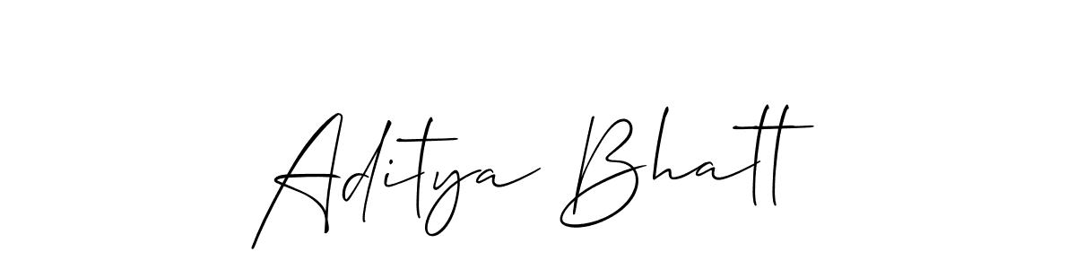 You should practise on your own different ways (Allison_Script) to write your name (Aditya Bhatt) in signature. don't let someone else do it for you. Aditya Bhatt signature style 2 images and pictures png