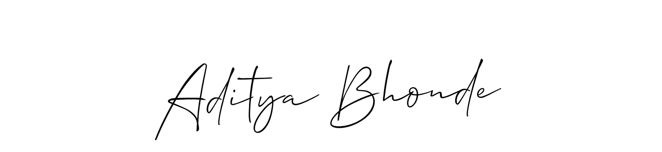 Design your own signature with our free online signature maker. With this signature software, you can create a handwritten (Allison_Script) signature for name Aditya Bhonde. Aditya Bhonde signature style 2 images and pictures png