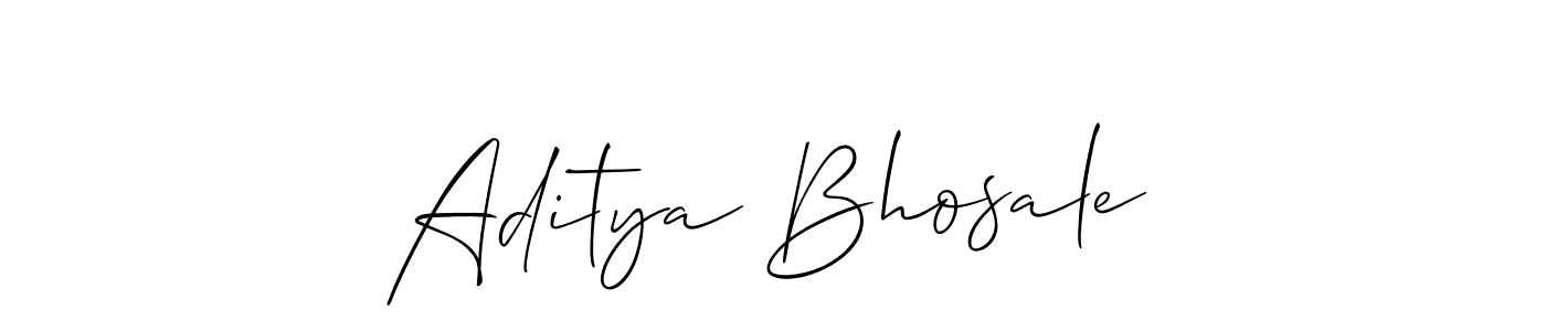 Create a beautiful signature design for name Aditya Bhosale. With this signature (Allison_Script) fonts, you can make a handwritten signature for free. Aditya Bhosale signature style 2 images and pictures png