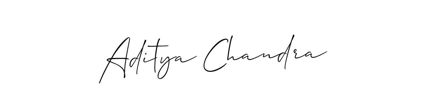 It looks lik you need a new signature style for name Aditya Chandra. Design unique handwritten (Allison_Script) signature with our free signature maker in just a few clicks. Aditya Chandra signature style 2 images and pictures png