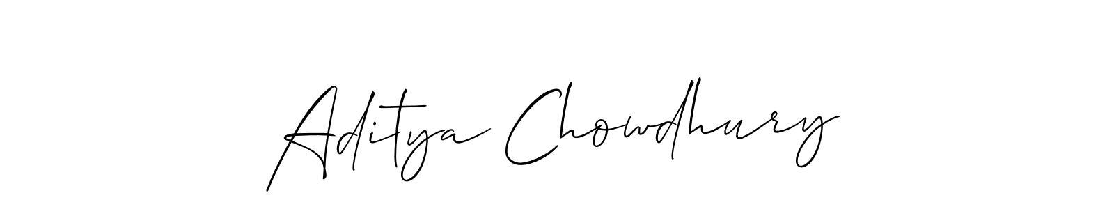 The best way (Allison_Script) to make a short signature is to pick only two or three words in your name. The name Aditya Chowdhury include a total of six letters. For converting this name. Aditya Chowdhury signature style 2 images and pictures png