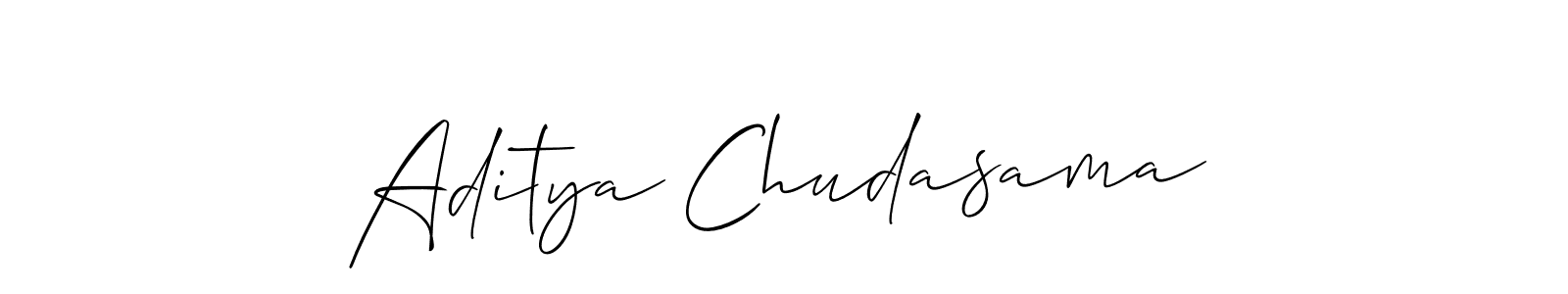 Design your own signature with our free online signature maker. With this signature software, you can create a handwritten (Allison_Script) signature for name Aditya Chudasama. Aditya Chudasama signature style 2 images and pictures png
