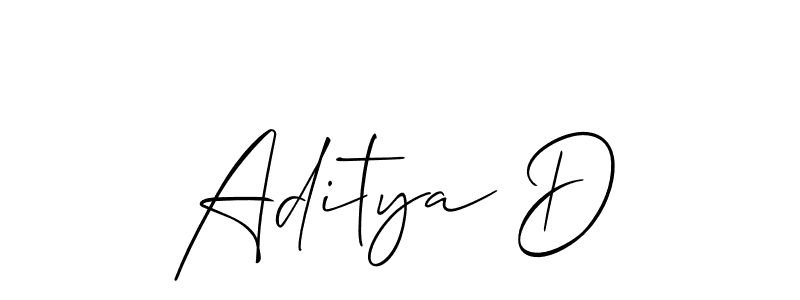 Aditya D stylish signature style. Best Handwritten Sign (Allison_Script) for my name. Handwritten Signature Collection Ideas for my name Aditya D. Aditya D signature style 2 images and pictures png