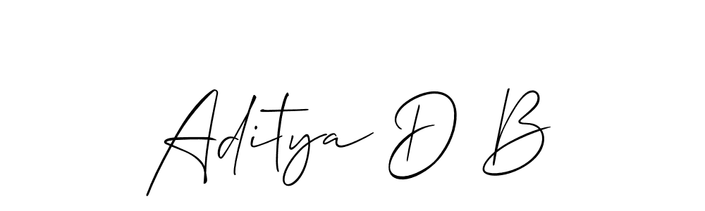 Make a beautiful signature design for name Aditya D B. With this signature (Allison_Script) style, you can create a handwritten signature for free. Aditya D B signature style 2 images and pictures png