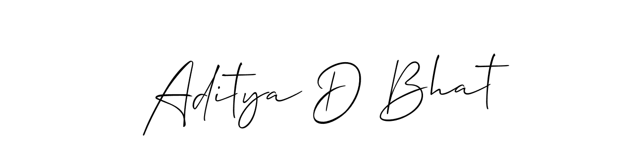 How to make Aditya D Bhat signature? Allison_Script is a professional autograph style. Create handwritten signature for Aditya D Bhat name. Aditya D Bhat signature style 2 images and pictures png