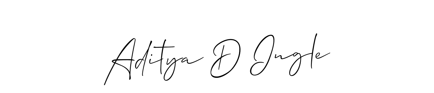 Make a beautiful signature design for name Aditya D Ingle. With this signature (Allison_Script) style, you can create a handwritten signature for free. Aditya D Ingle signature style 2 images and pictures png