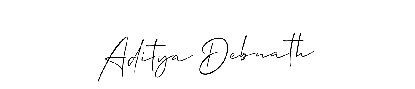 Use a signature maker to create a handwritten signature online. With this signature software, you can design (Allison_Script) your own signature for name Aditya Debnath. Aditya Debnath signature style 2 images and pictures png