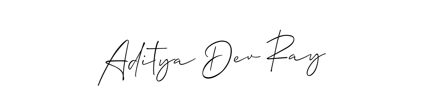 It looks lik you need a new signature style for name Aditya Dev Ray. Design unique handwritten (Allison_Script) signature with our free signature maker in just a few clicks. Aditya Dev Ray signature style 2 images and pictures png