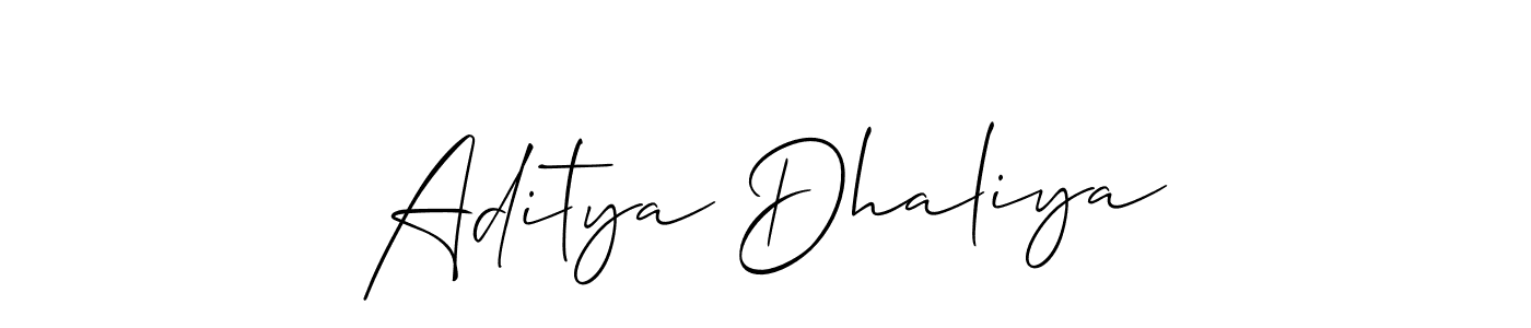 The best way (Allison_Script) to make a short signature is to pick only two or three words in your name. The name Aditya Dhaliya include a total of six letters. For converting this name. Aditya Dhaliya signature style 2 images and pictures png