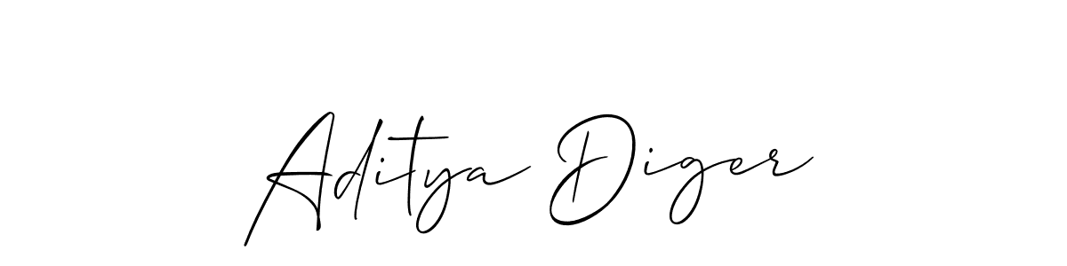 Make a beautiful signature design for name Aditya Diger. With this signature (Allison_Script) style, you can create a handwritten signature for free. Aditya Diger signature style 2 images and pictures png