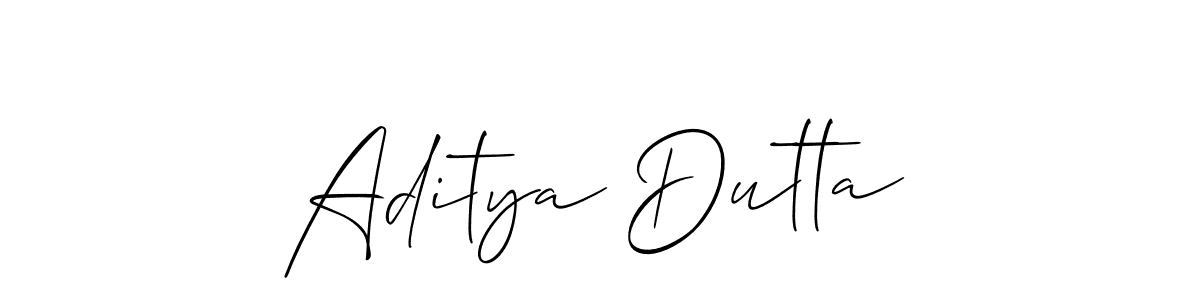 Aditya Dutta stylish signature style. Best Handwritten Sign (Allison_Script) for my name. Handwritten Signature Collection Ideas for my name Aditya Dutta. Aditya Dutta signature style 2 images and pictures png