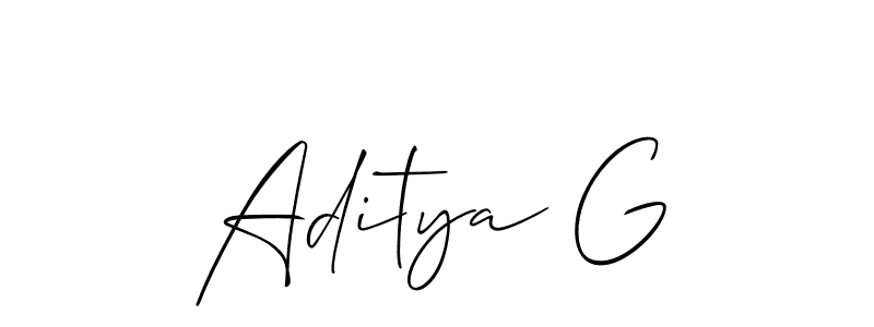 You can use this online signature creator to create a handwritten signature for the name Aditya G. This is the best online autograph maker. Aditya G signature style 2 images and pictures png