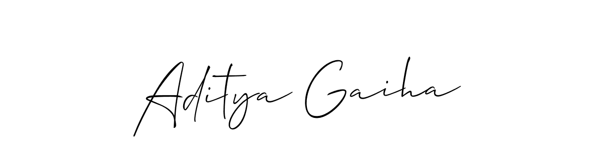 Use a signature maker to create a handwritten signature online. With this signature software, you can design (Allison_Script) your own signature for name Aditya Gaiha. Aditya Gaiha signature style 2 images and pictures png