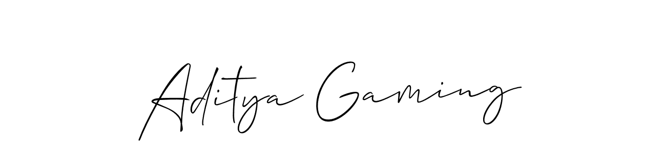 How to make Aditya Gaming signature? Allison_Script is a professional autograph style. Create handwritten signature for Aditya Gaming name. Aditya Gaming signature style 2 images and pictures png