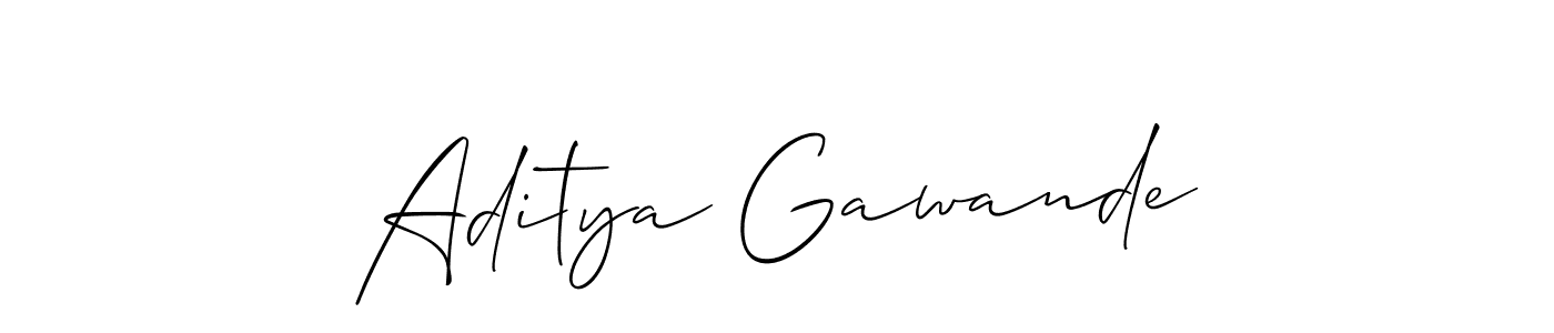 Design your own signature with our free online signature maker. With this signature software, you can create a handwritten (Allison_Script) signature for name Aditya Gawande. Aditya Gawande signature style 2 images and pictures png